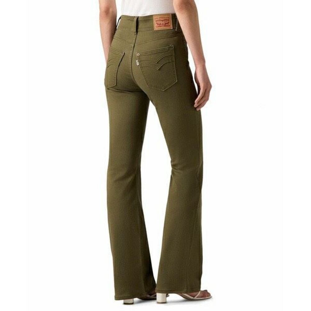 Levi's Retro 726 High Rise Flare Leg Jeans Ivy Green 30x32 - Picture 2 of 4